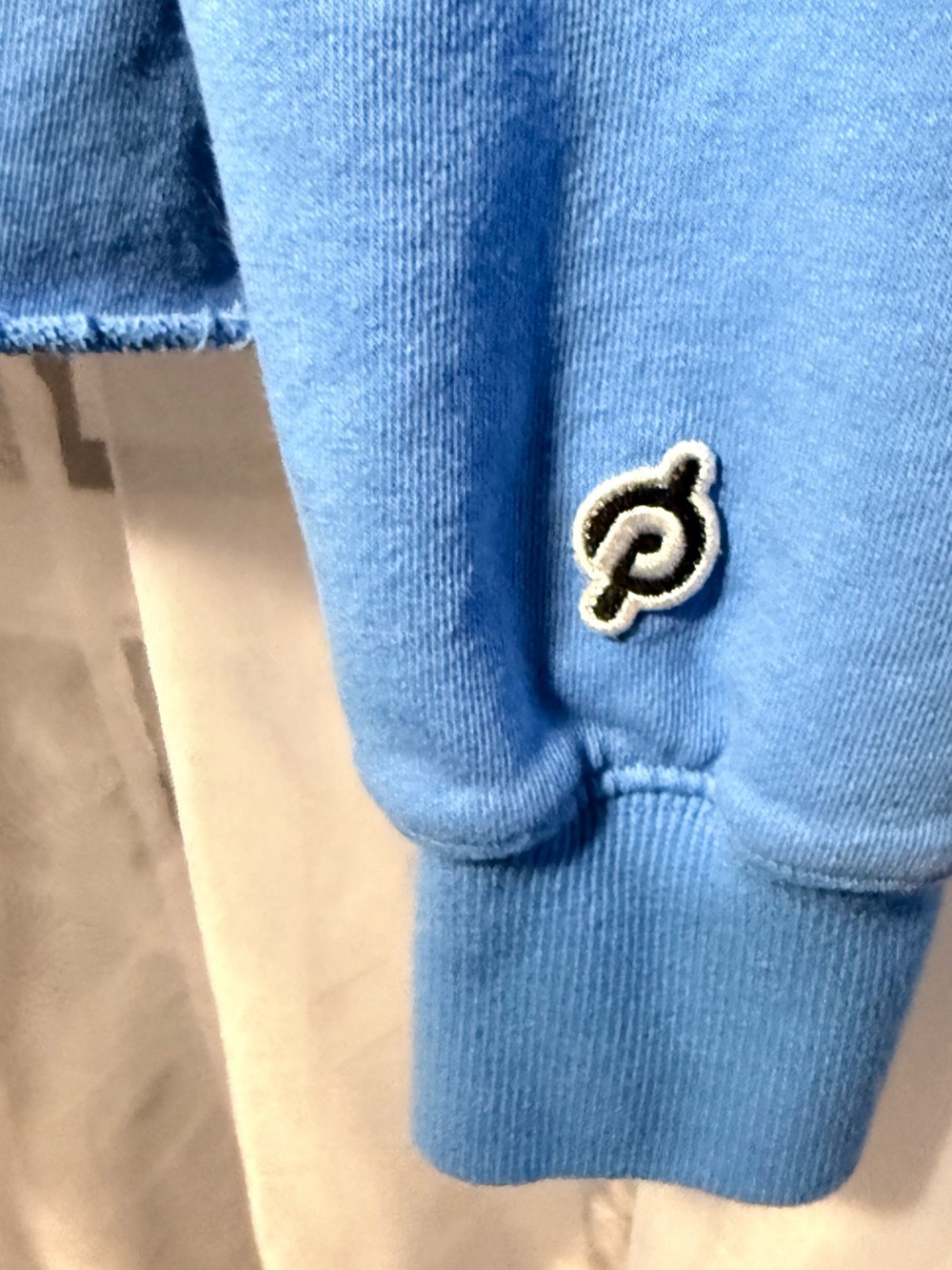 Peloton Sky Blue Cropped Crewneck Sweatshirt - Picture 3 of 6